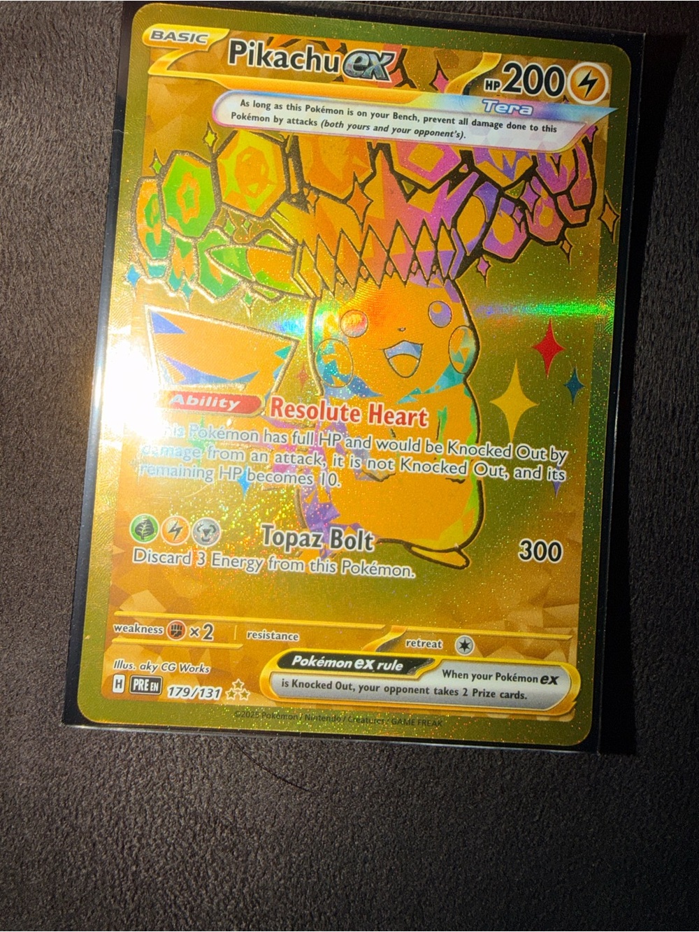 Pikachu EX - gold